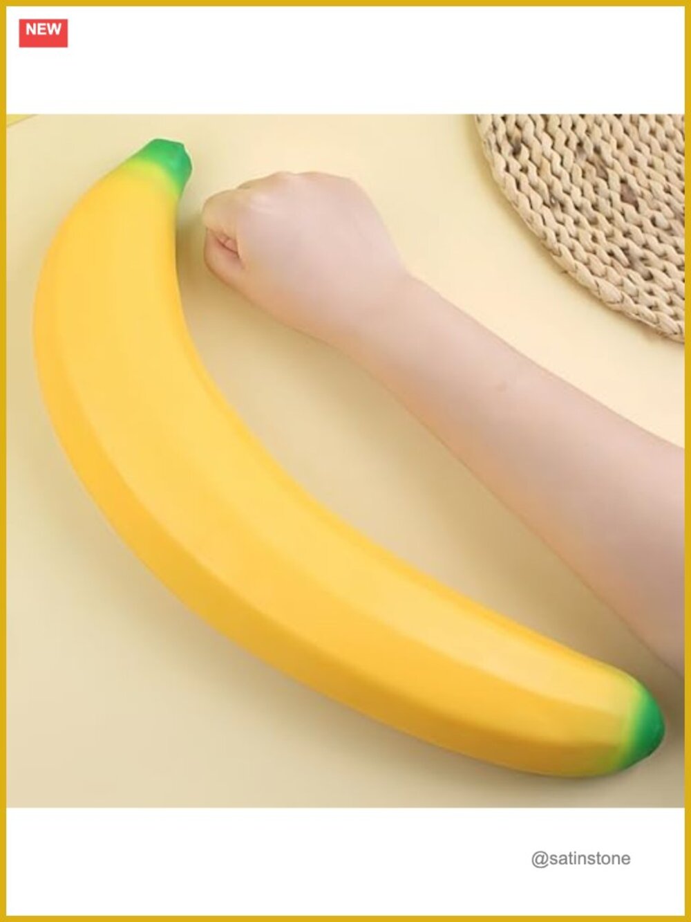 17" Stretchy Banana Squishy Toy TPR Rubber Stress Relief Fidget